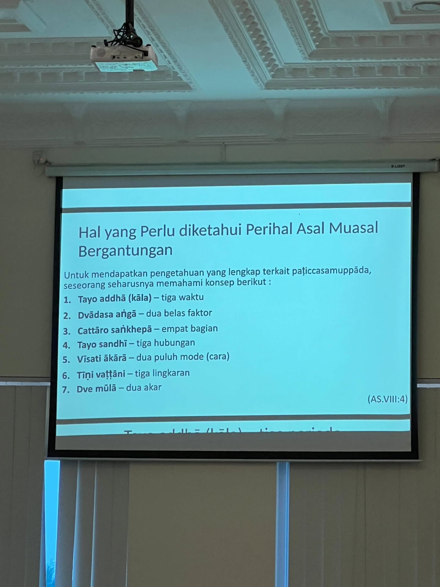 Gambar acara Dokumentasi: Pembelajaran Paticcasamuppada