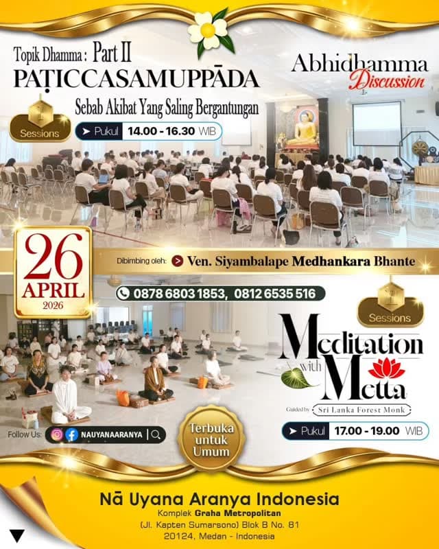 Gambar acara Abhidhamma Discussion: Paticca Samuppada Part 2 & Meditasi Bersama