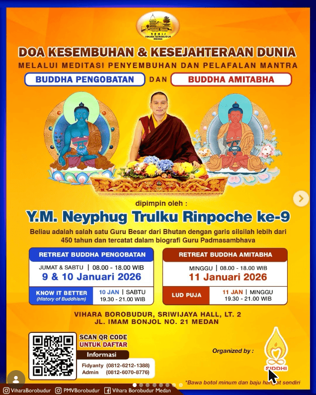 Gambar acara Doa Kesembuhan & Kesejahteraan Dunia — Retreat Buddha Pengobatan & Buddha Amitabha