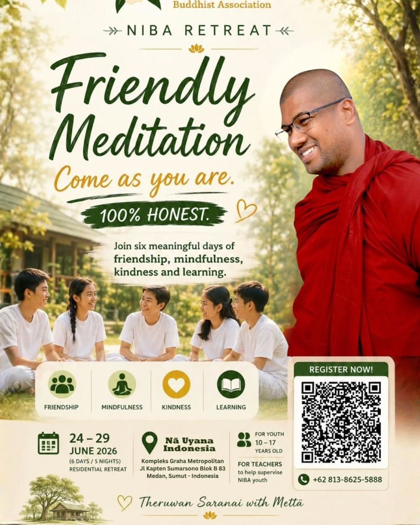 Gambar acara NIBA Friendly Meditation Retreat 2026