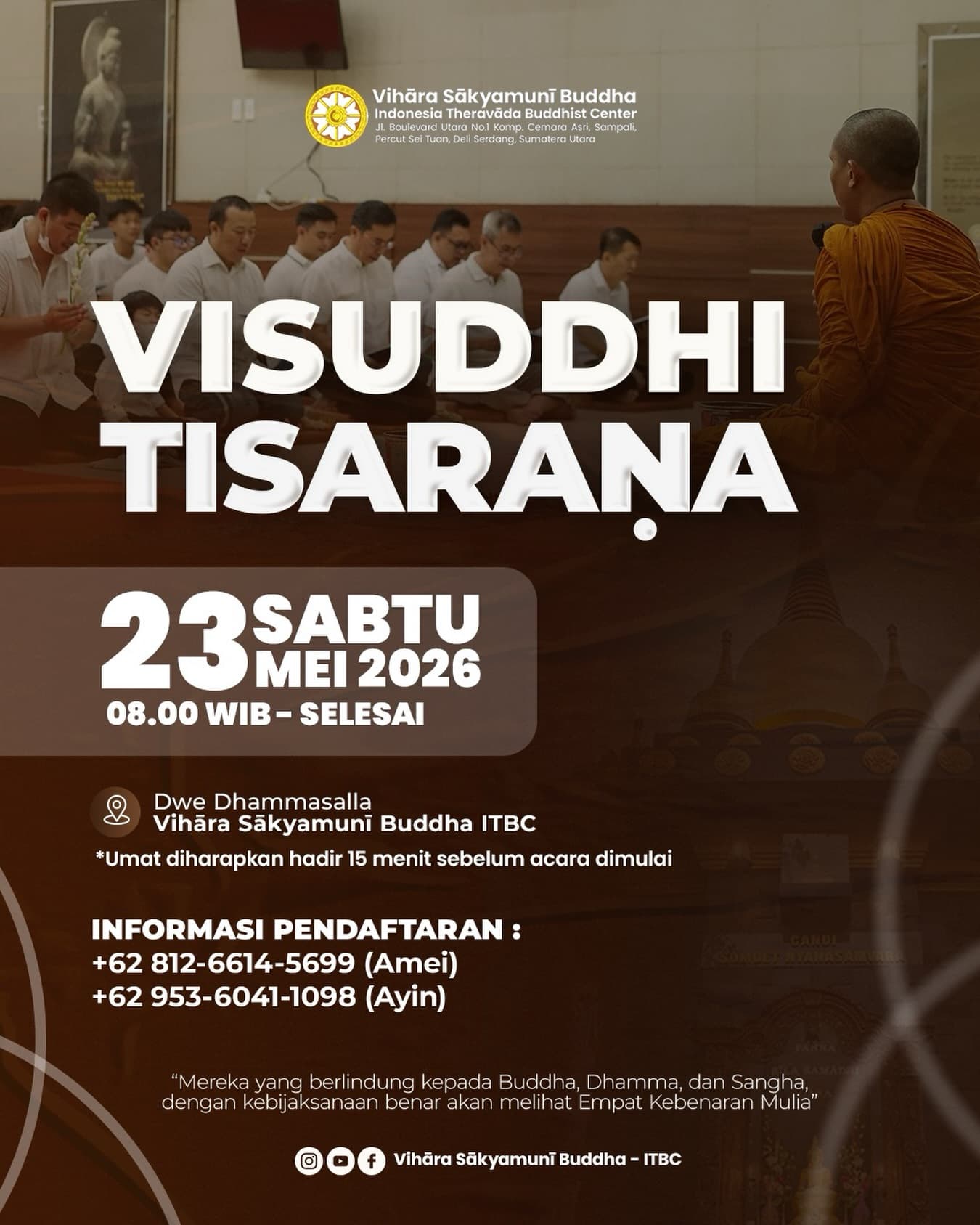 Gambar acara Visuddhi Tisaraṇa 2026