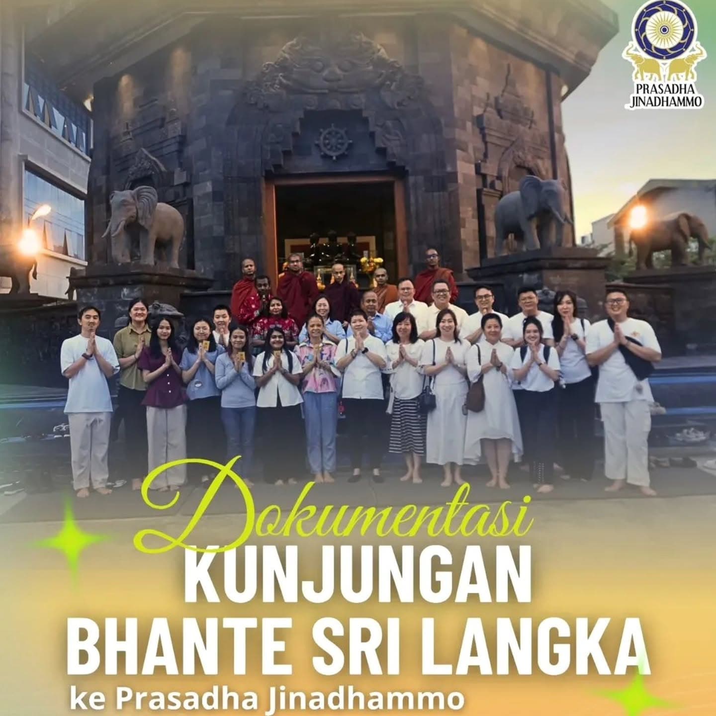 Gambar acara Dokumentasi: Kunjungan Bhikkhu Sri Lanka ke Candi Jinadhammo dan Pusdiklat Prasadha Jinadhammo