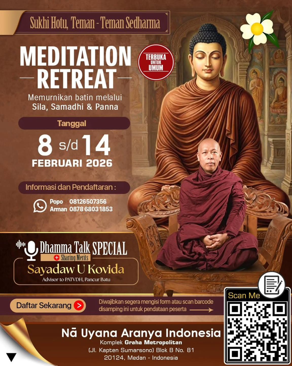 Gambar acara Meditation Retreat bersama Sayadaw U Kovida
