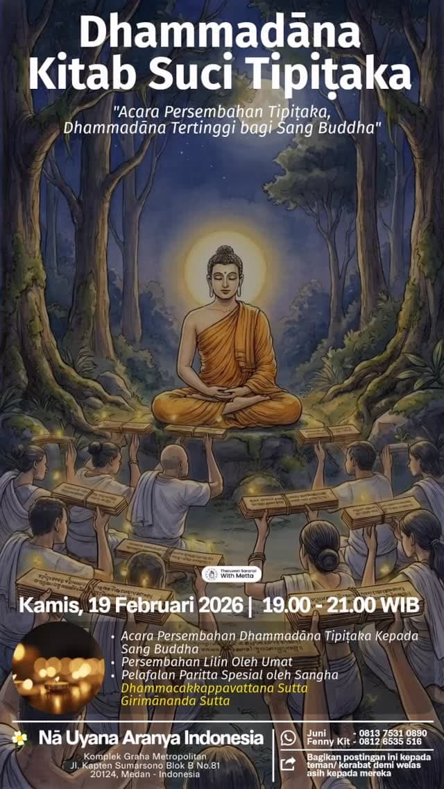 Gambar acara Dhammadana Kitab Suci Tipitaka