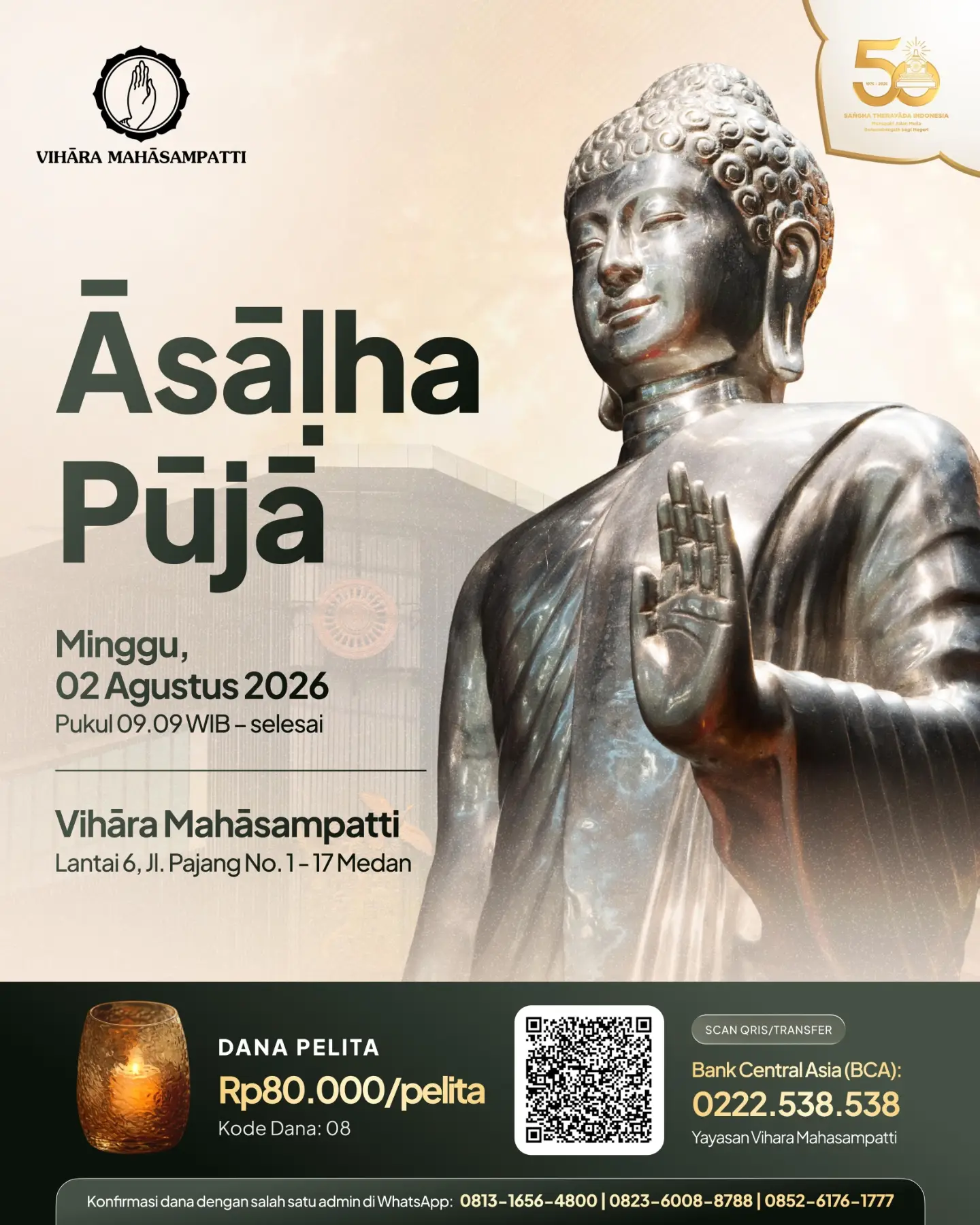 Gambar acara Āsāḷha Pūjā 2570 TB/2026
