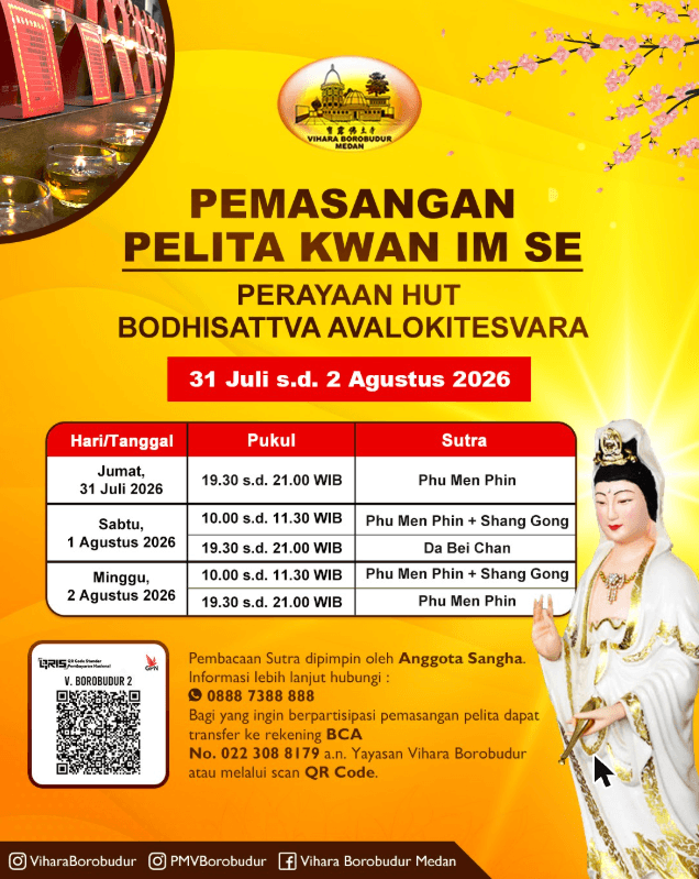 Gambar acara Pemasangan Pelita Kwan Im Se (HUT Bodhisattva Avalokitesvara)