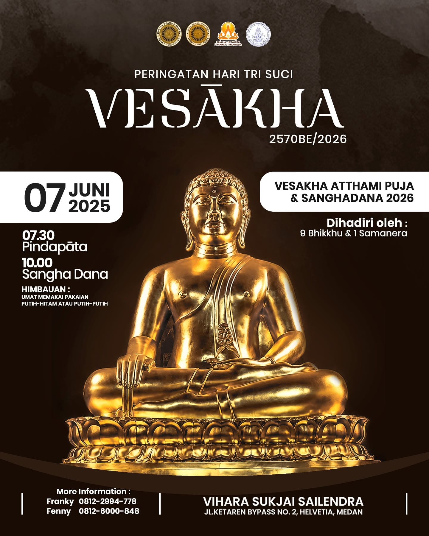 Gambar acara Vesākha Atthami Pūjā 2570 BE / 2026 & Sanghadana