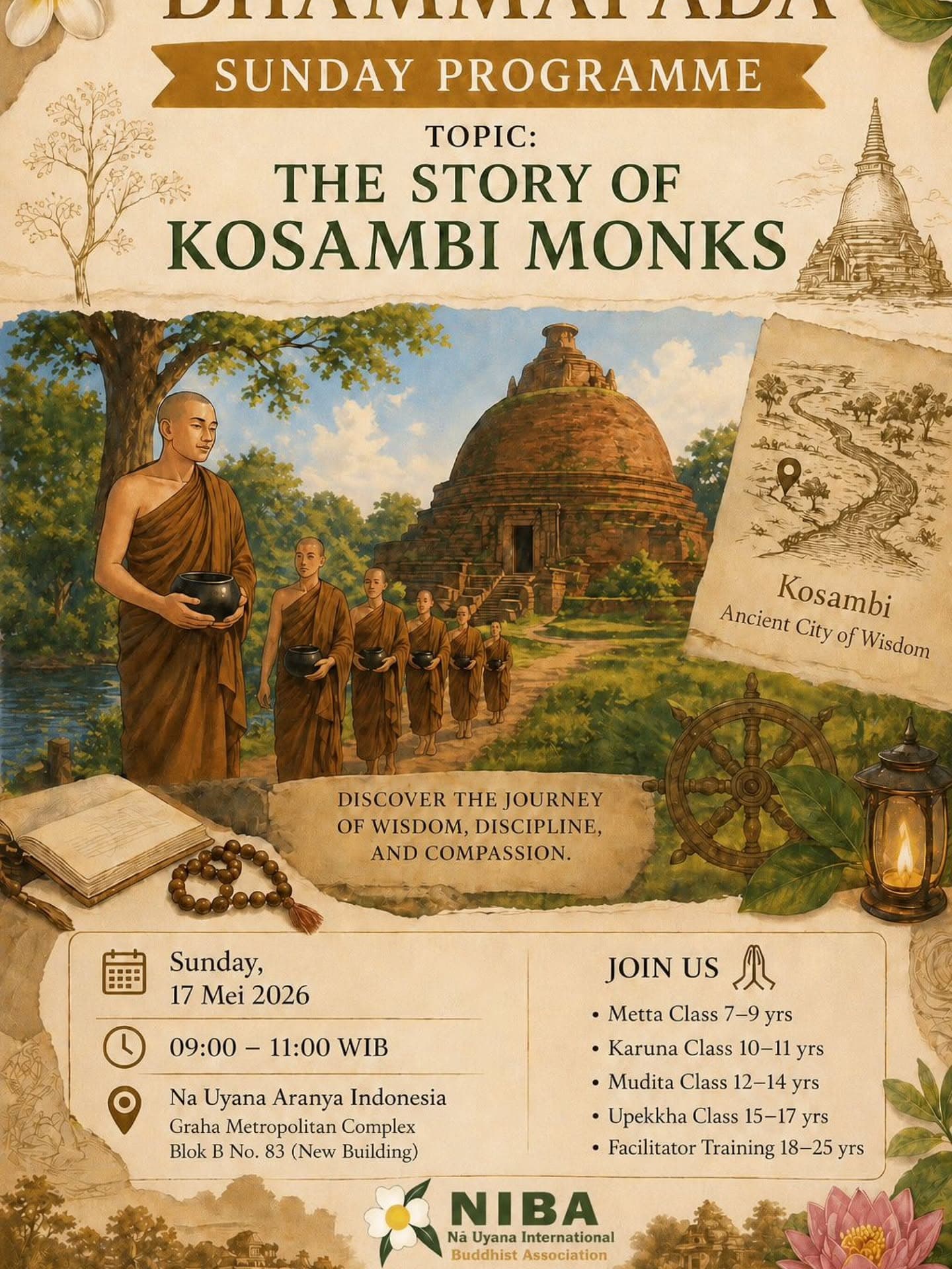 Gambar acara Dhammapada Sunday Programme: The Story of Kosambi Monks