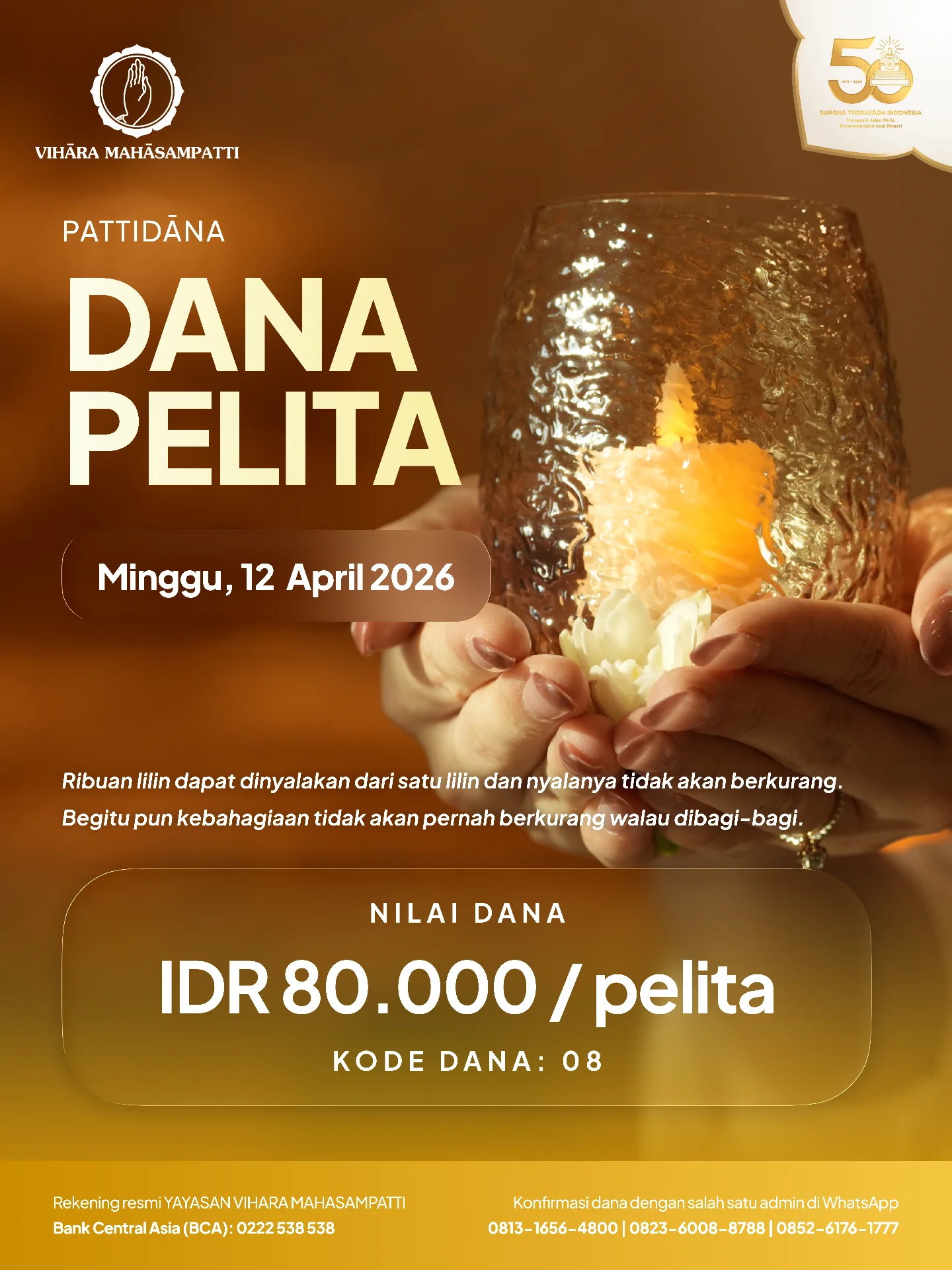 Gambar acara Puja Bakti Pattidāna Momen Cheng Beng & Dana Pelita