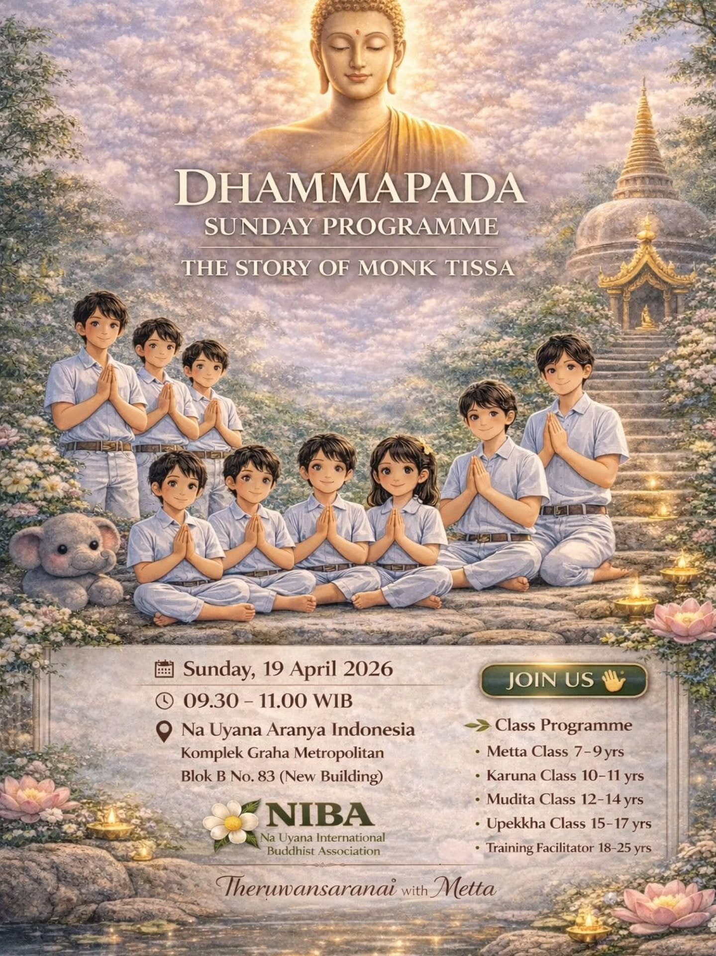 Gambar acara Dhammapada Sunday Programme: Kisah Bhikkhu Tissa