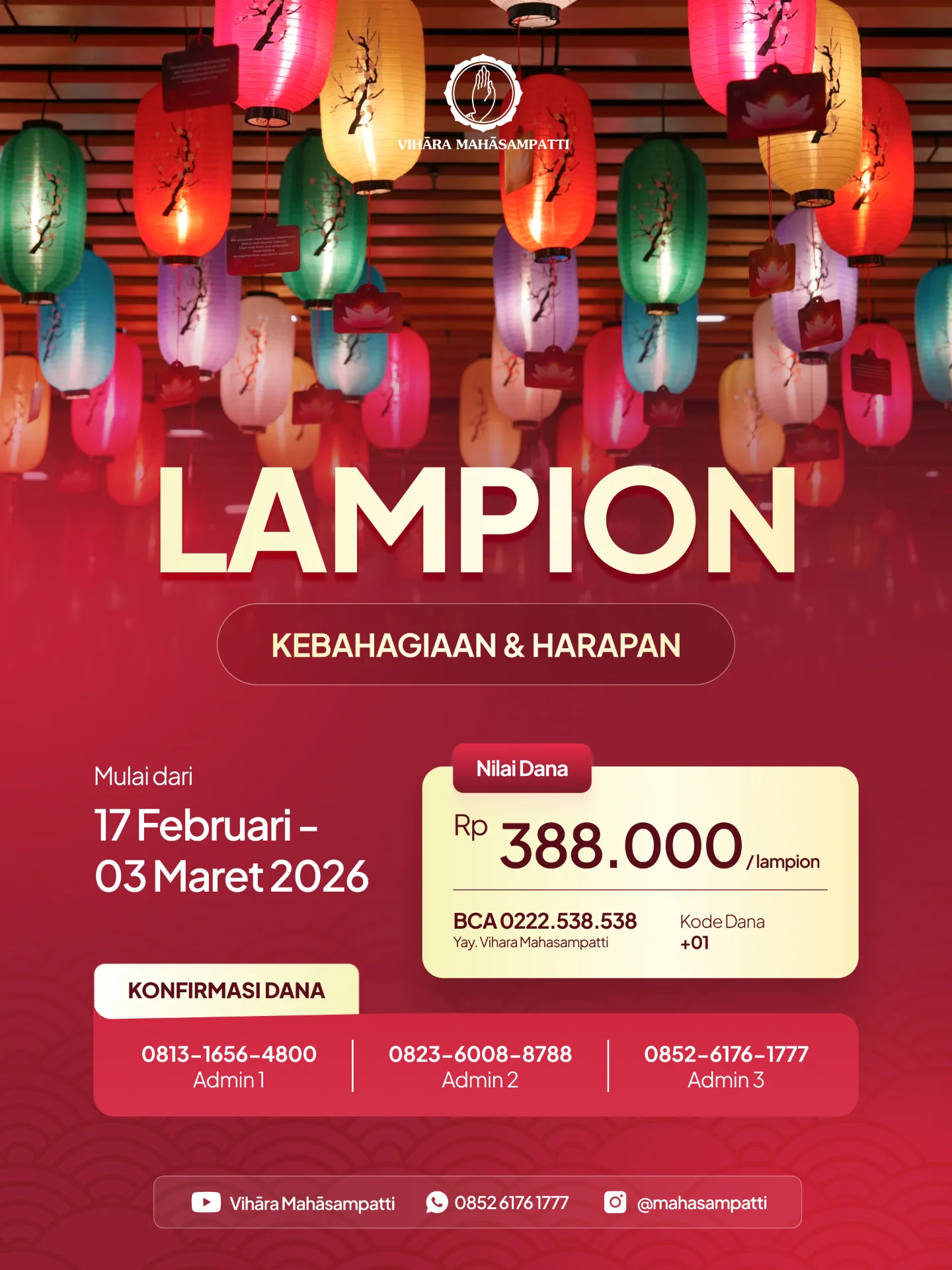 Gambar pengumuman: Dana Lampion Imlek 2026