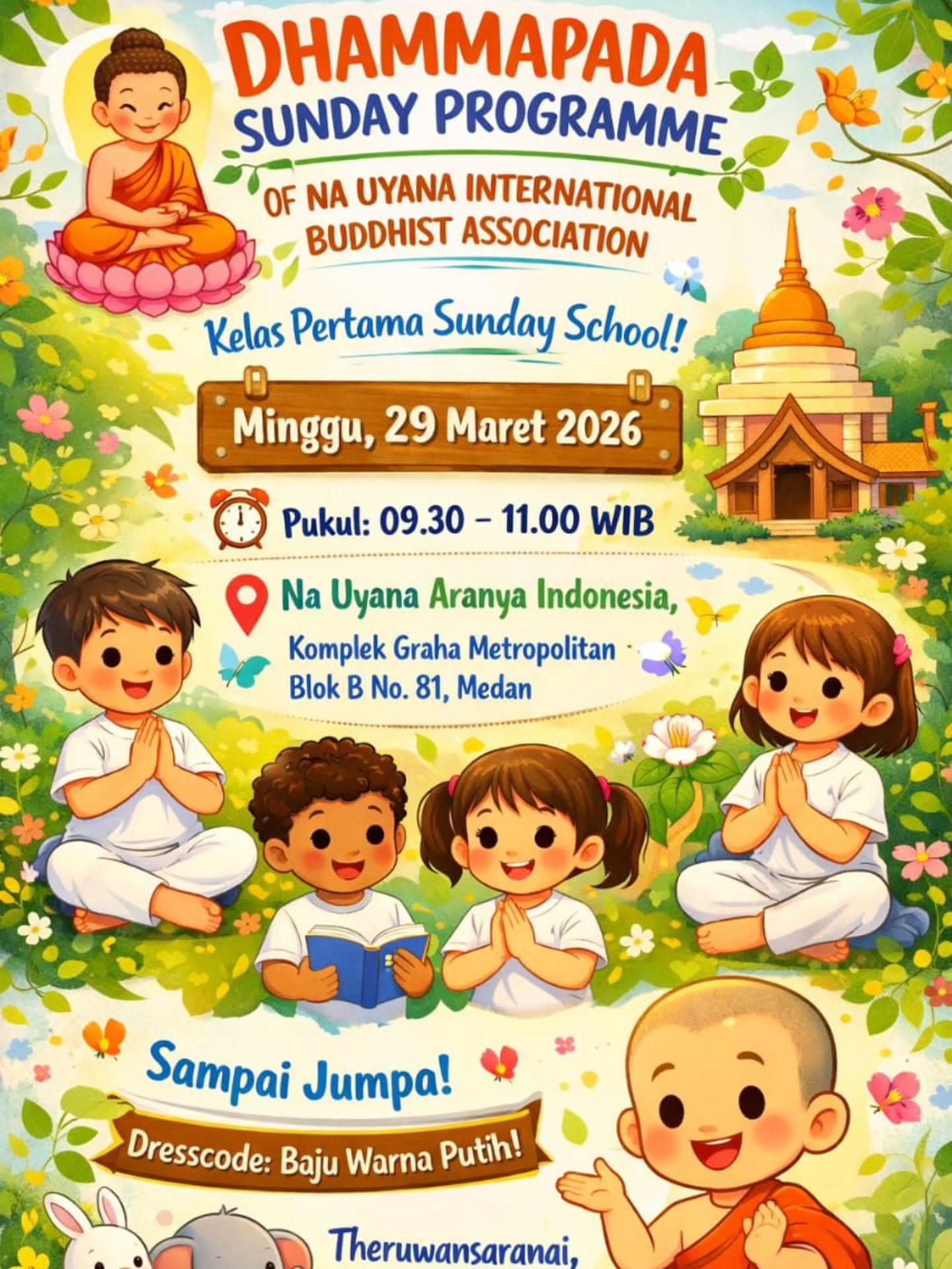 Gambar acara Dhammapada Sunday Programme: Kelas Pertama Sunday School