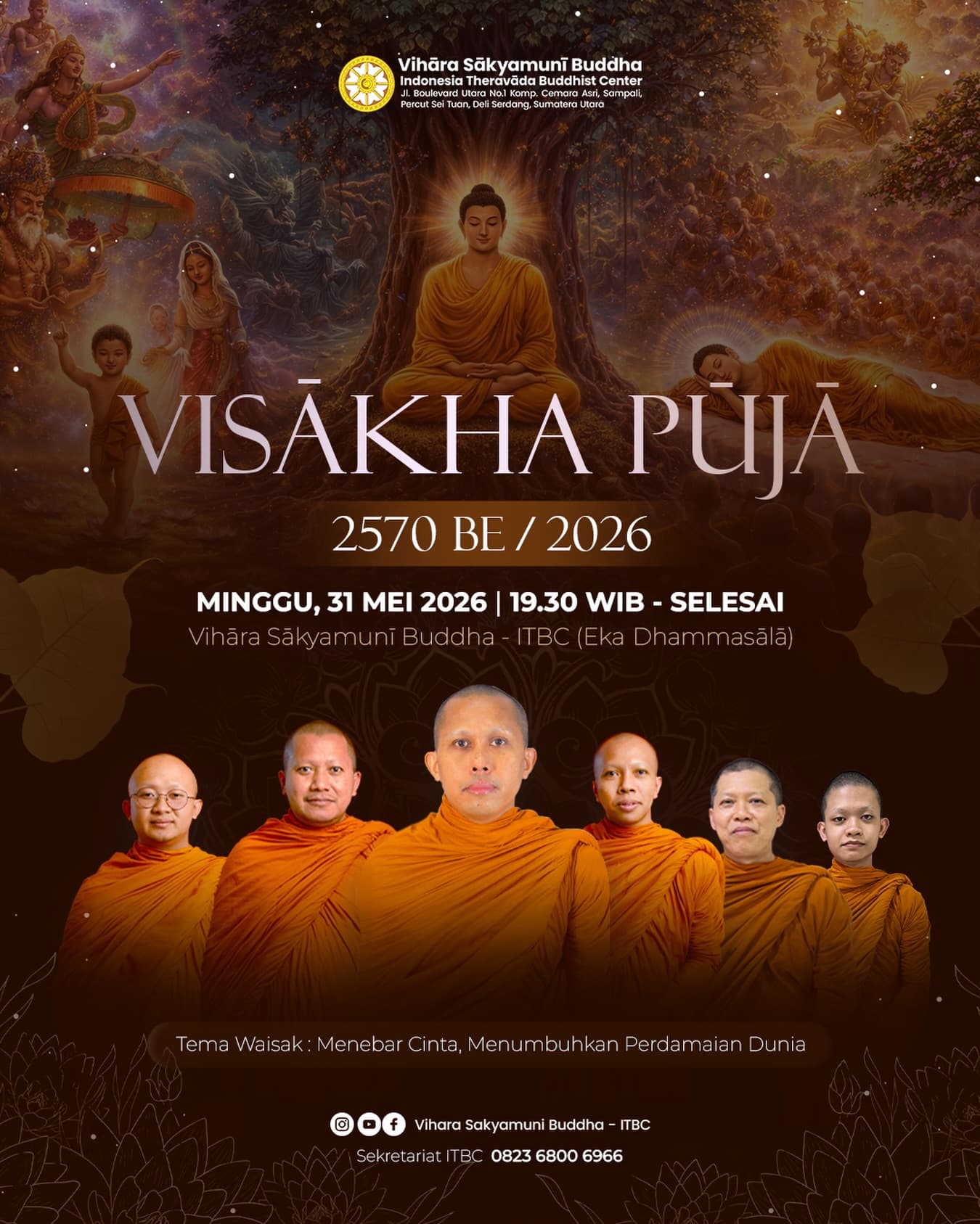Gambar acara Visākha Pūjā 2570 BE / 2026