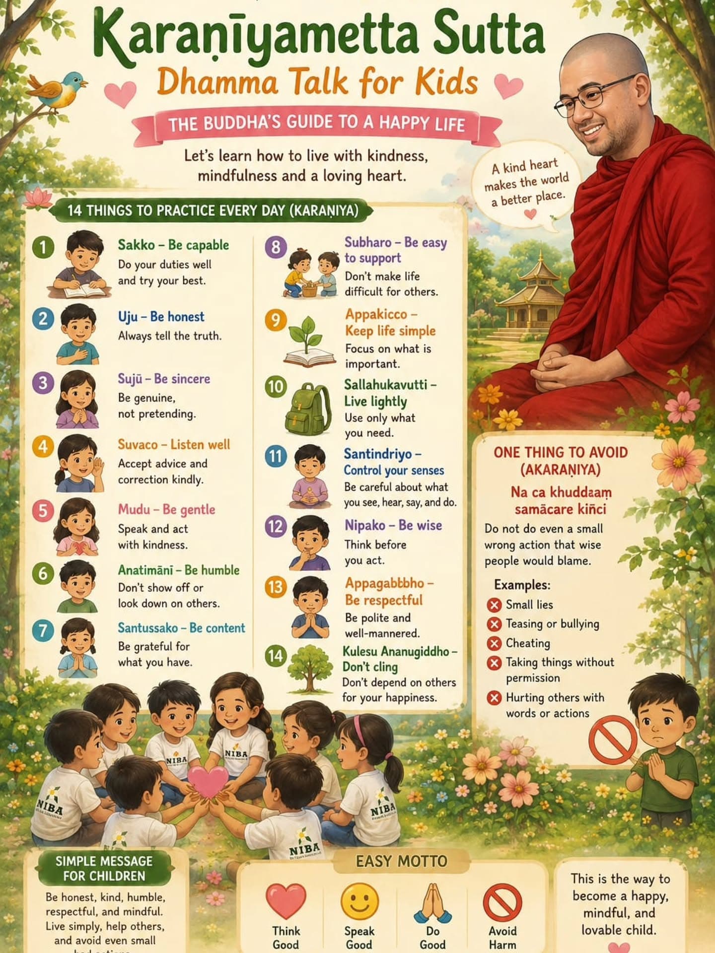 Gambar acara Dhamma Talk Anak: Karaṇīyamettā Sutta (Retret 24-29 Juni 2026)