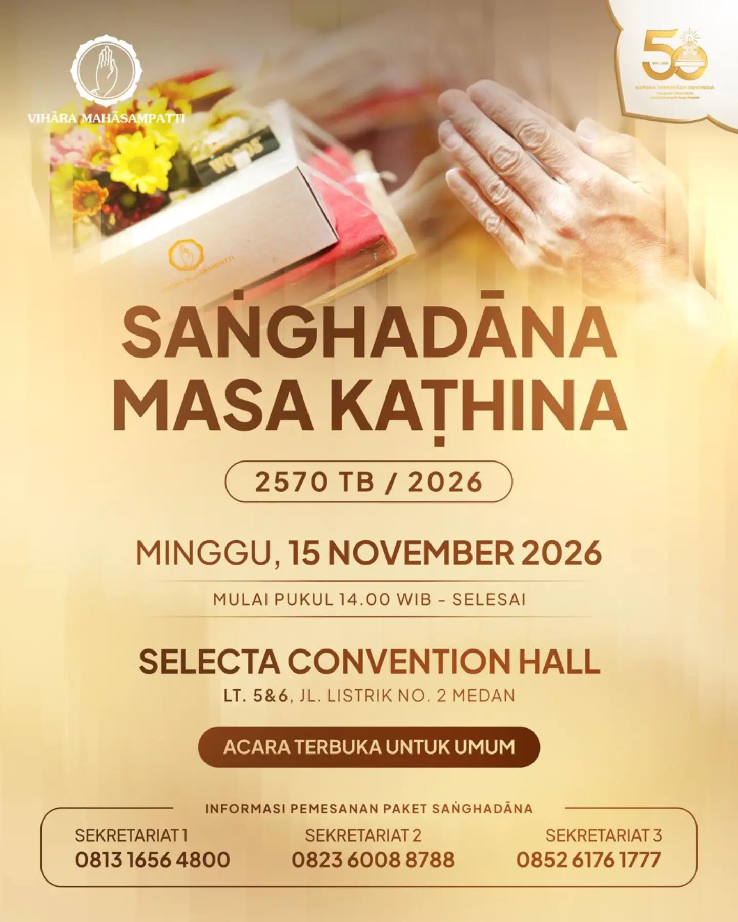 Gambar acara Saṅghadāna Masa Kaṭhina 2570 TB/2026