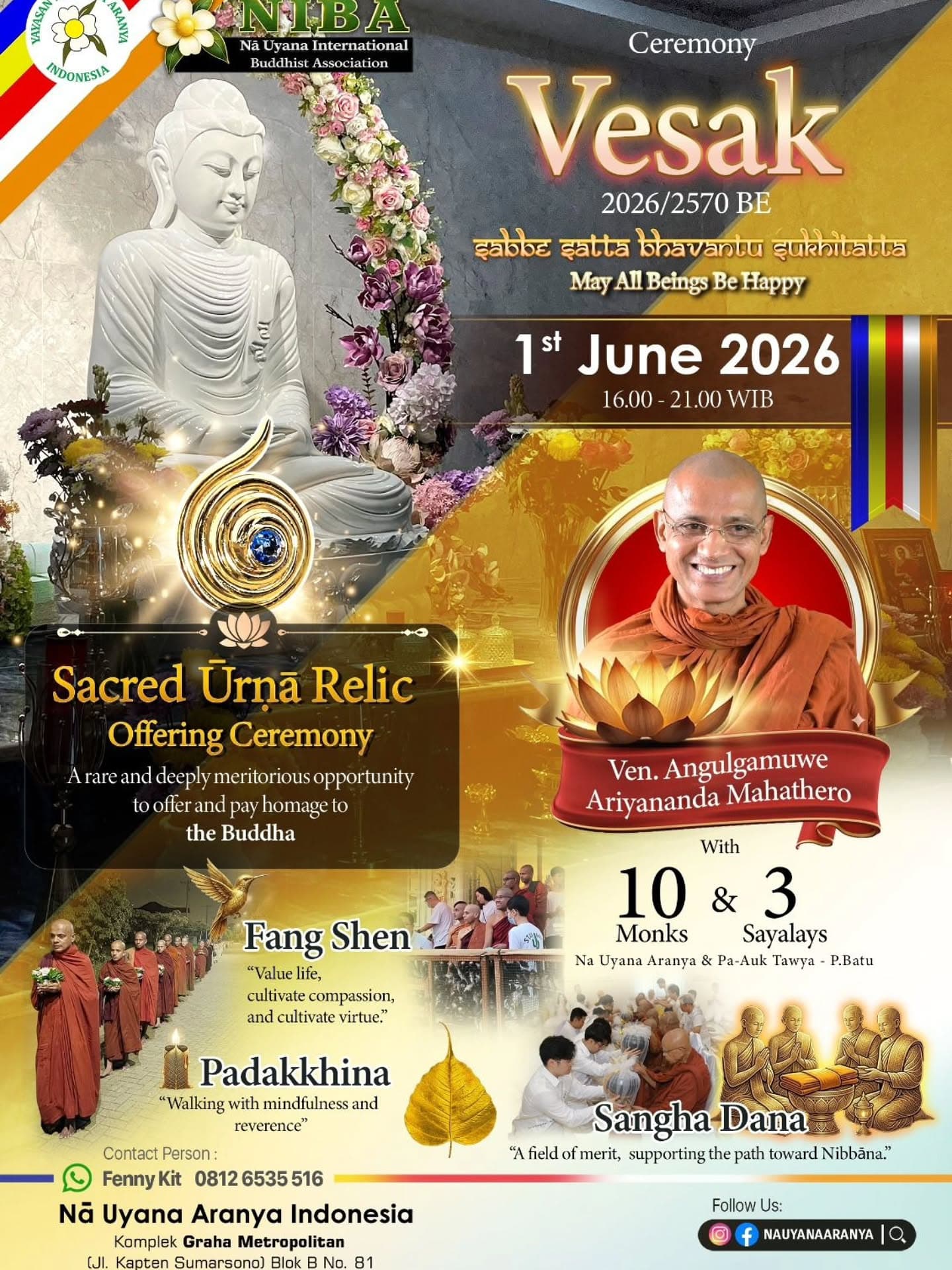 Gambar acara Perayaan Vesak 2026 / 2570 BE: Persembahan Relik Suci Urna